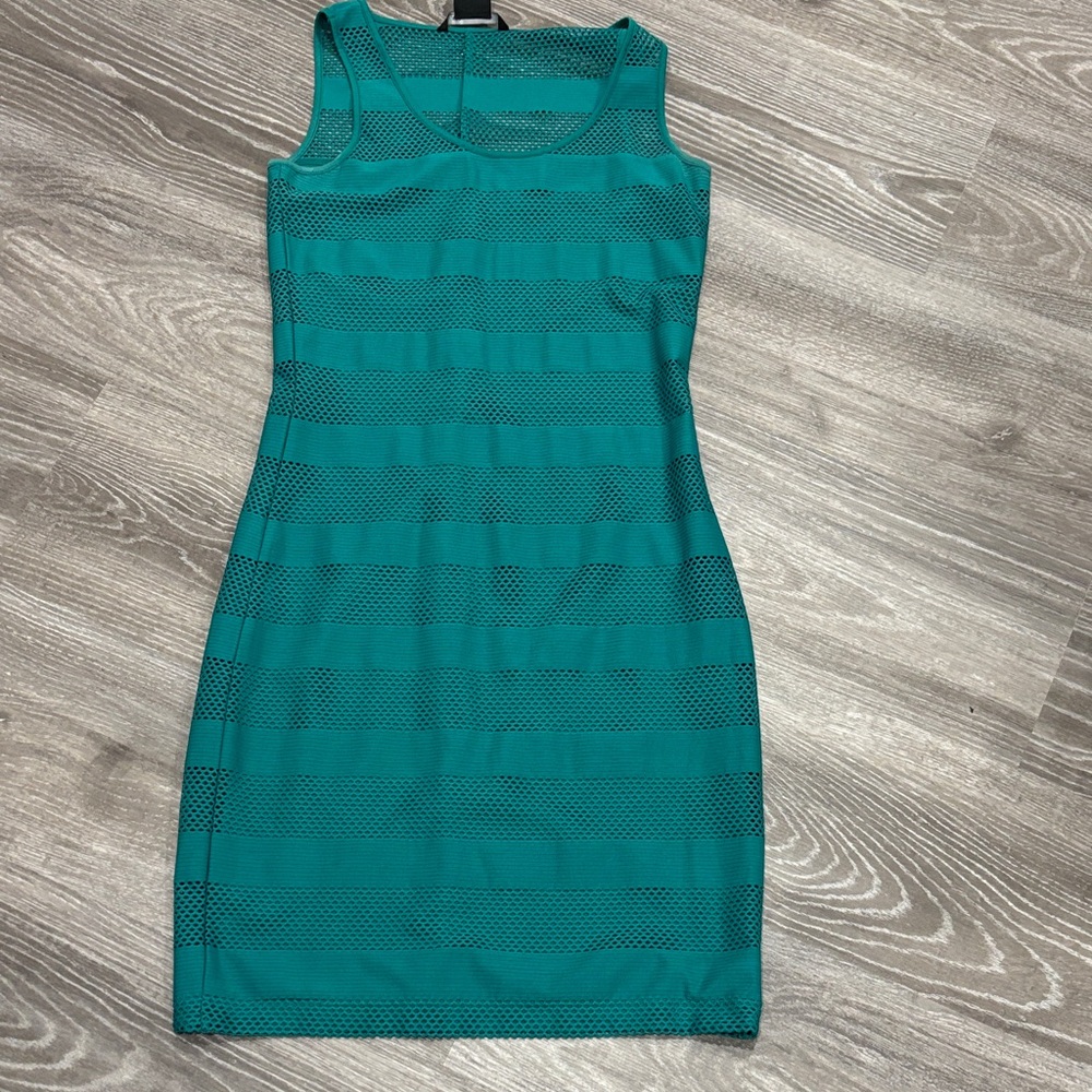 Armani Exchange Teal Mini Dress